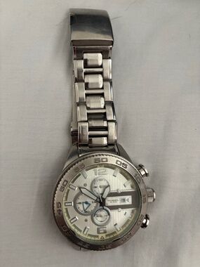 Fossil Decker Chronograph Watch Silver Stainless Steel CH2566 Men's